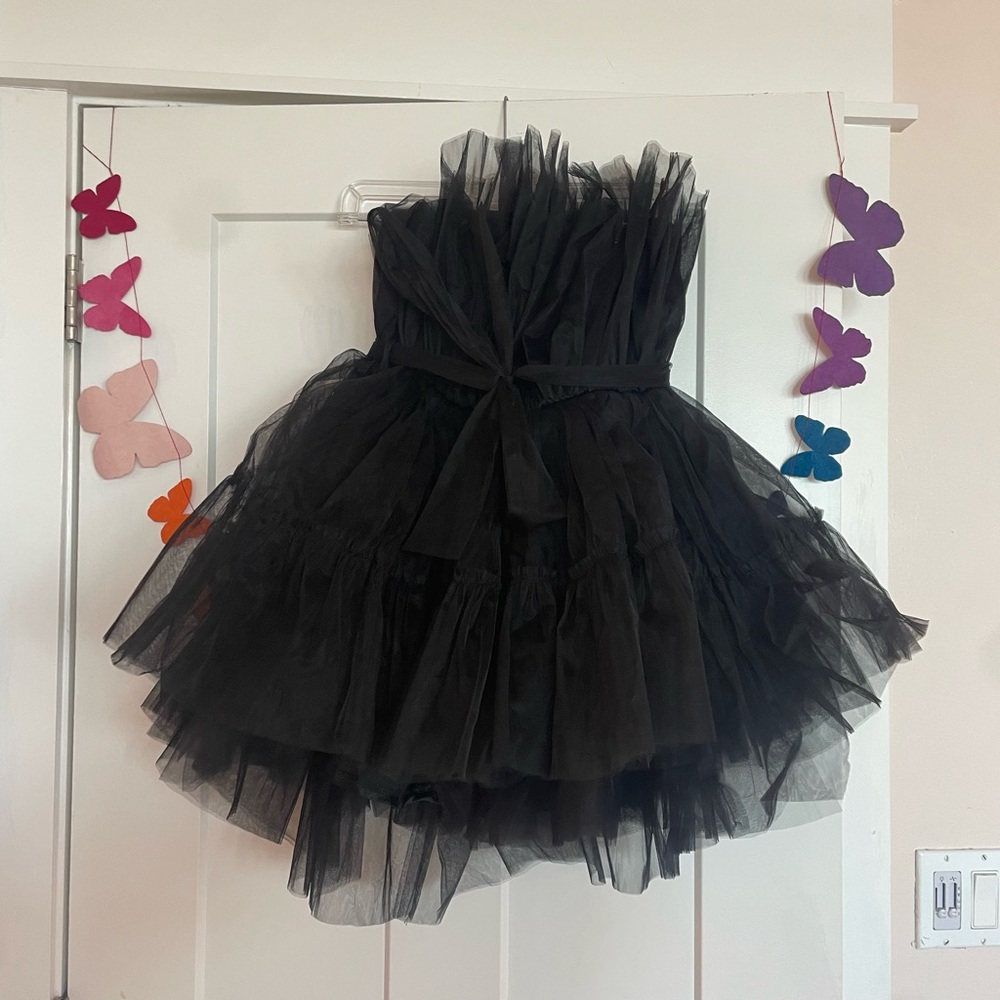 black tulle dress